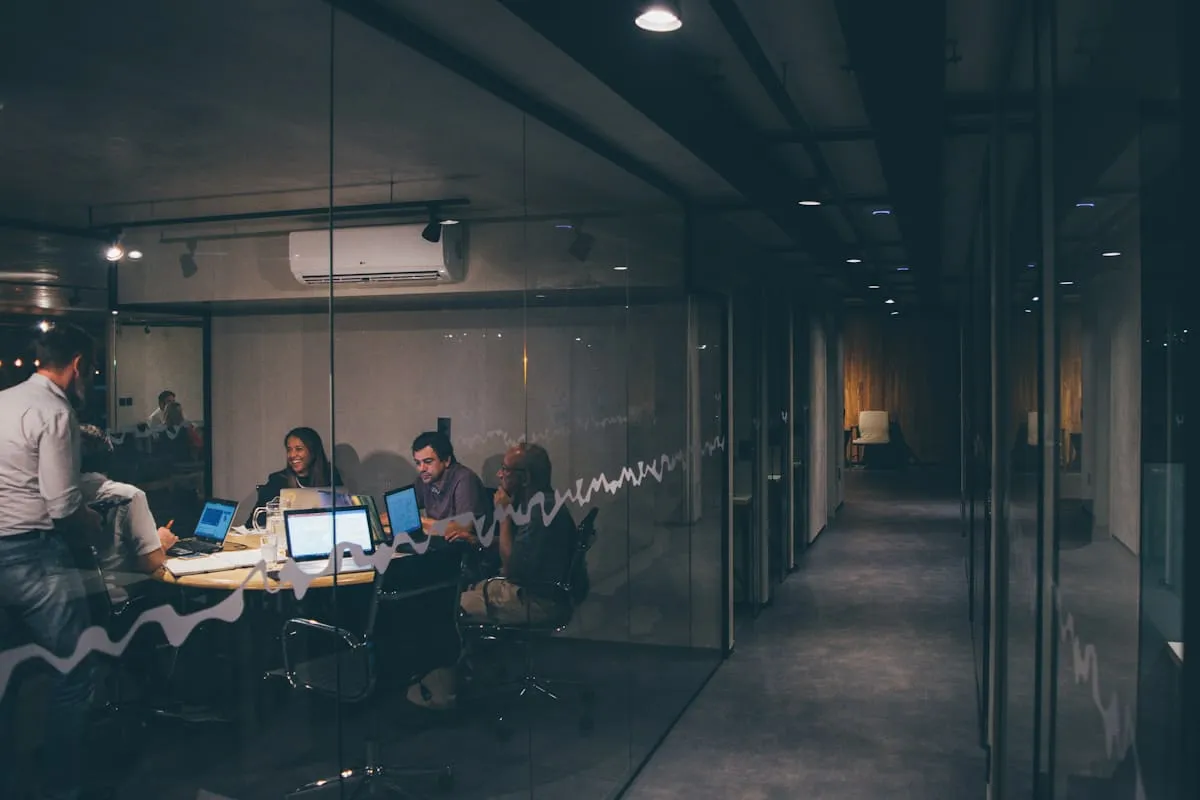 Australian team collaborating on a network project